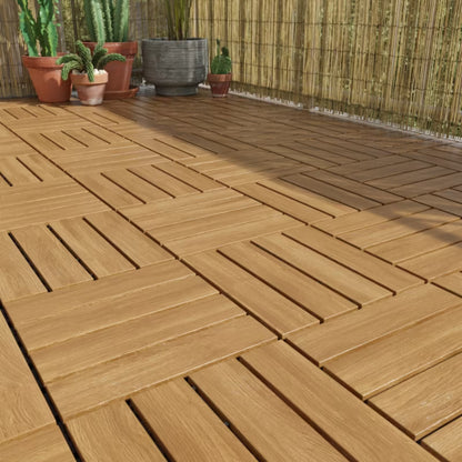 Terrasseflise Floro 30x30 cm Akacie 4 Stk.