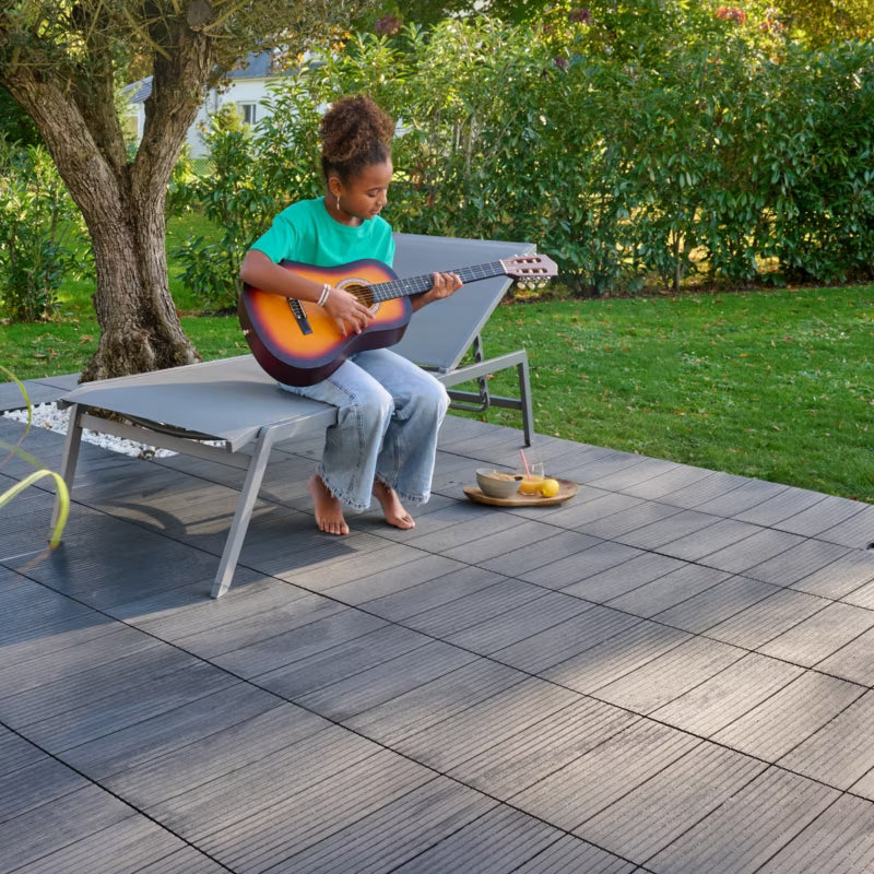 Terrasseflise Horten 45x45 cm Antracit