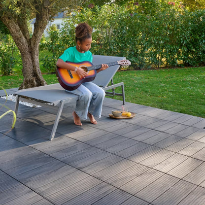 Terrasseflise Horten 45x45 cm Antracit