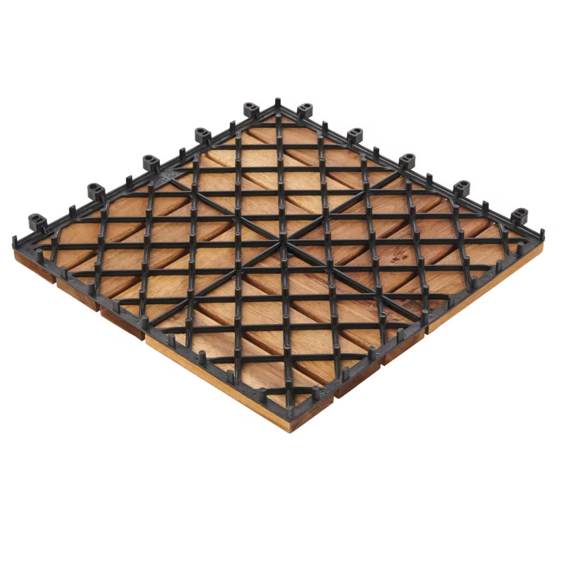 Terrasseflise Lempa 30x30 cm Akacie 4 Stk.