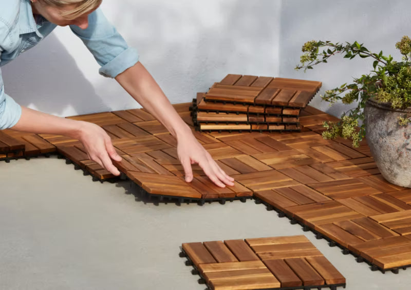 Terrasseflise Lempa 30x30 cm Akacie 4 Stk.