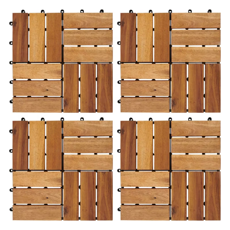 Terrasseflise Lempa 30x30 cm Akacie 4 Stk.