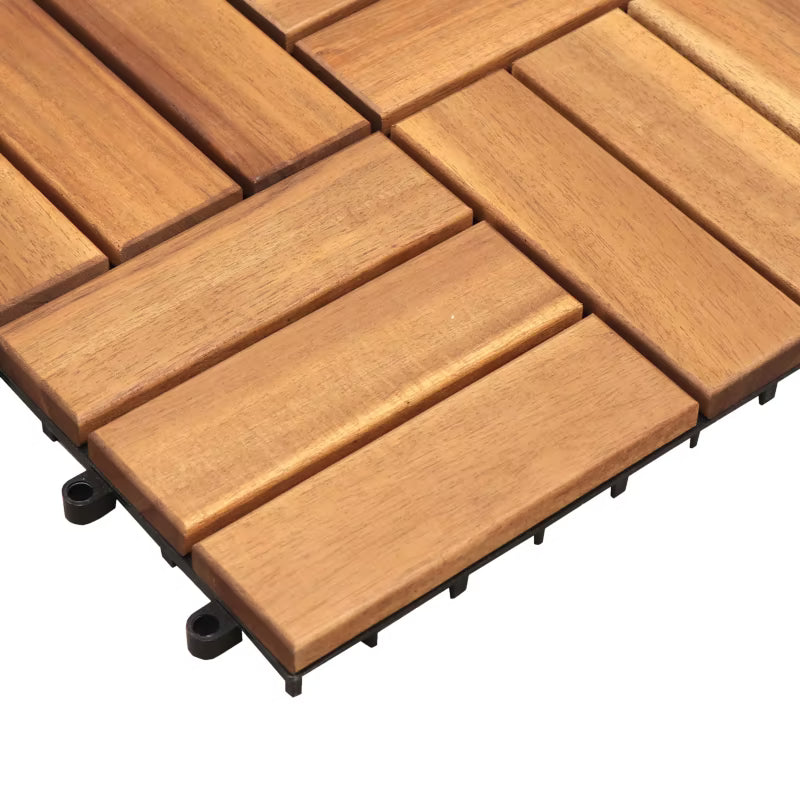 Terrasseflise Lempa 30x30 cm Akacie 4 Stk.