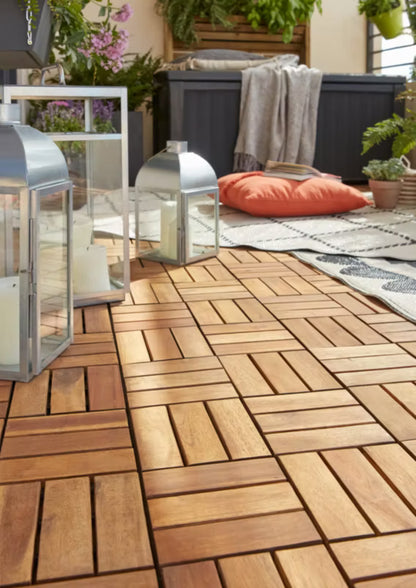 Terrasseflise Lempa 30x30 cm Akacie 4 Stk.
