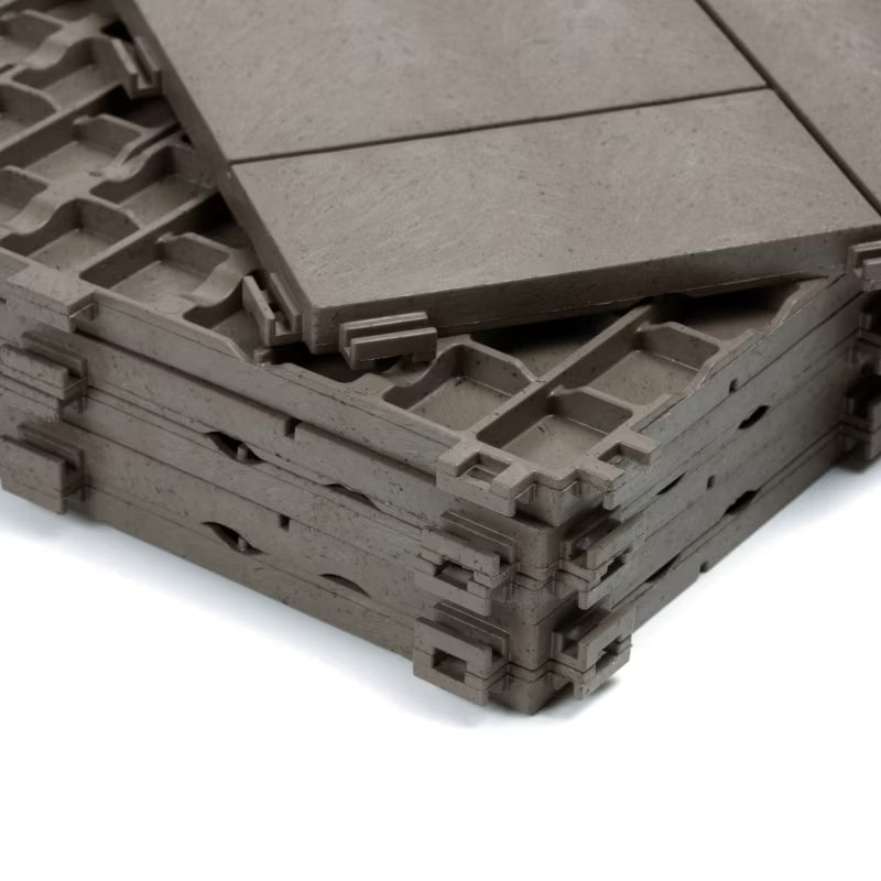 Terrasseflise Stone Mosaic 30x30 cm Lys Brun 6 Stk