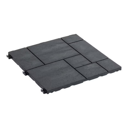 Terrasseflise Vadso 30x30 cm Antracit Gummi