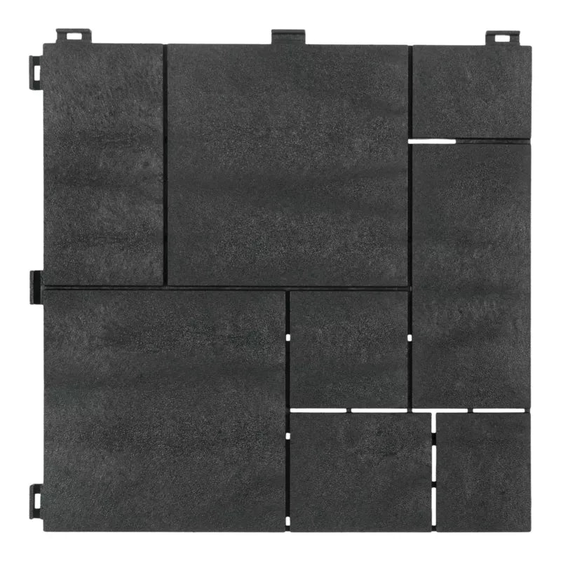 Terrasseflise Vadso 30x30 cm Antracit Gummi