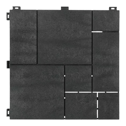 Terrasseflise Vadso 30x30 cm Antracit Gummi