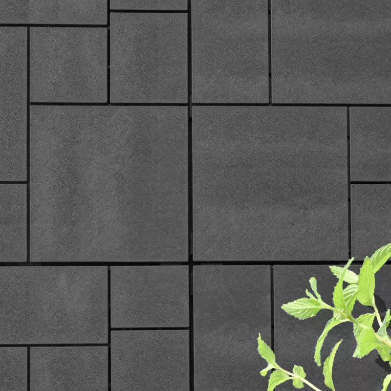 Terrasseflise Vadso 30x30 cm Antracit Gummi