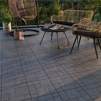 Terrasseflise Vadso 30x30 cm Antracit Gummi