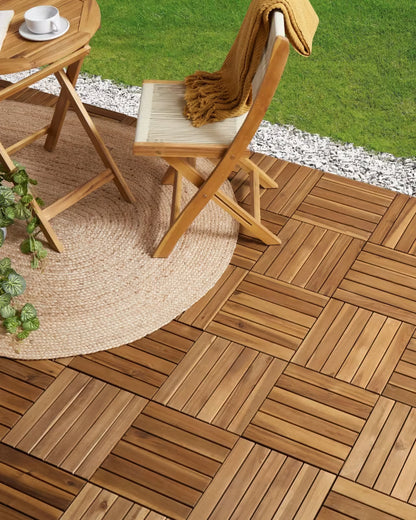 Terrassefliser Accettura 30x30 cm Akacie Natur 0,9 m²