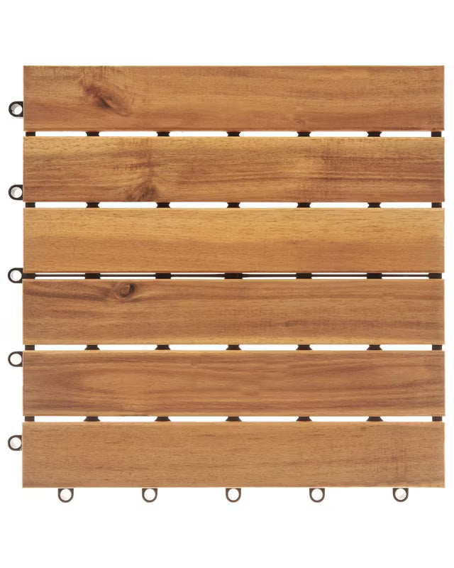 Terrassefliser Accettura 30x30 cm Akacie Natur 0,9 m²