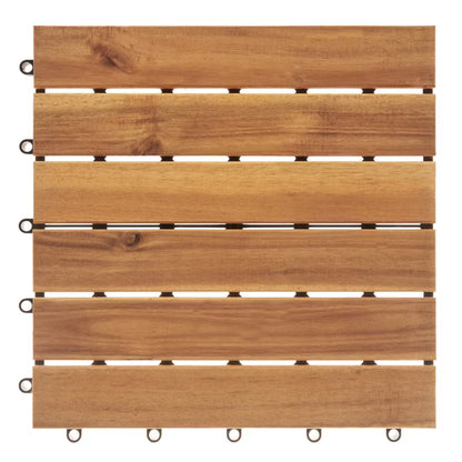 Terrassefliser Accettura 30x30 cm Akacie Natur 0,9 m²