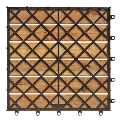 Terrassefliser Accettura 30x30 cm Akacie Natur 0,9 m²