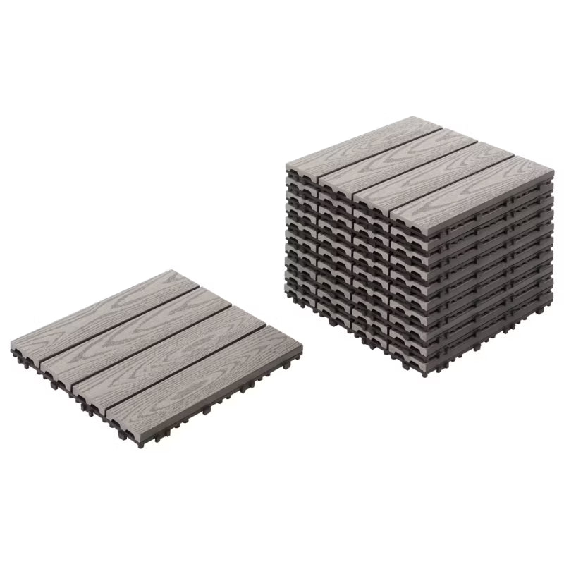Terrassefliser Atessa 30x30 cm WPC Komposit 0,9 m²