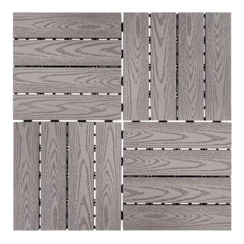 Terrassefliser Atessa 30x30 cm WPC Komposit 0,9 m²