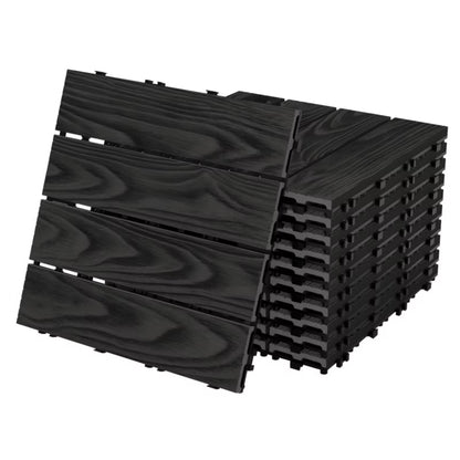 Terrassefliser WPC 30x30 cm Antracit 22 Stk.