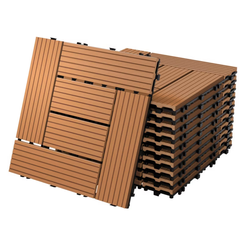 Terrassefliser WPC 30x30 cm Lysebrun 22 Stk.