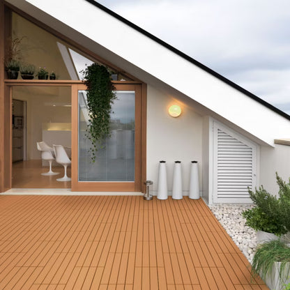 Terrassefliser WPC 60x30 cm Lysebrun 3 m²