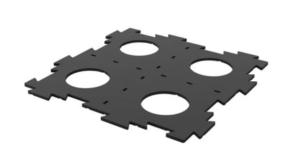Terrassefod Easy Drop 67x67 cm Sort 6 Stk.