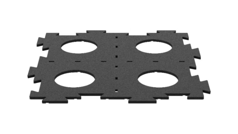Terrassefod Easy Drop 67x67 cm Sort 6 Stk.