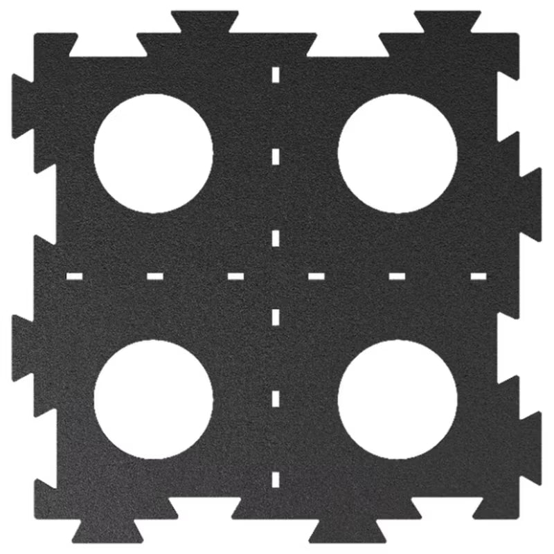 Terrassefod Easy Drop 67x67 cm Sort 6 Stk.