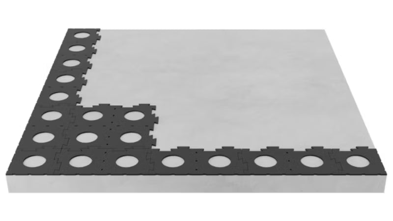 Terrassefod Easy Drop 67x67 cm Sort 6 Stk.
