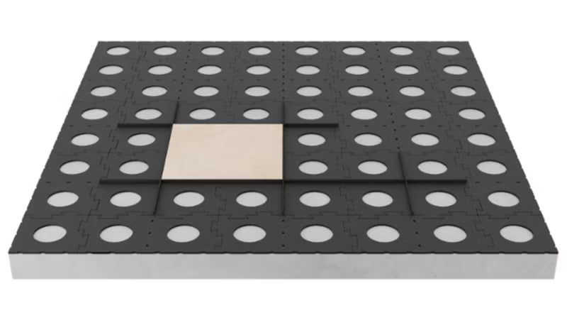 Terrassefod Easy Drop 67x67 cm Sort 6 Stk.