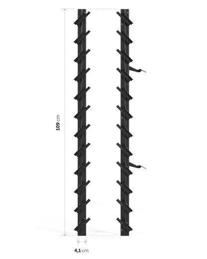 Terrassejalousi Mekanisme 109 cm Sort Stål