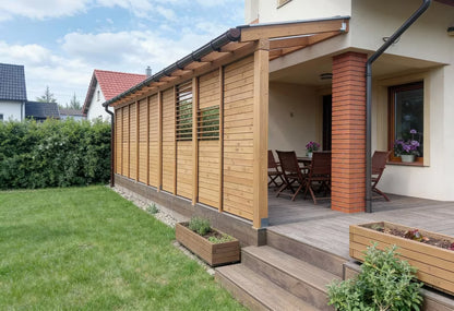 Terrassejalousi Sæt 150x109 cm Hvid Gran