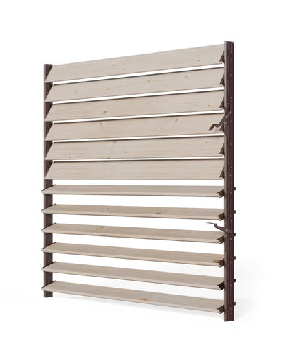Terrassejalousi Sæt 60x109 cm Brun Gran