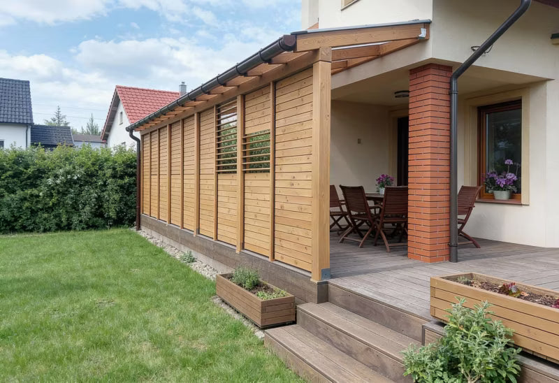 Terrassejalousi Sæt 70x109 cm Hvid Gran
