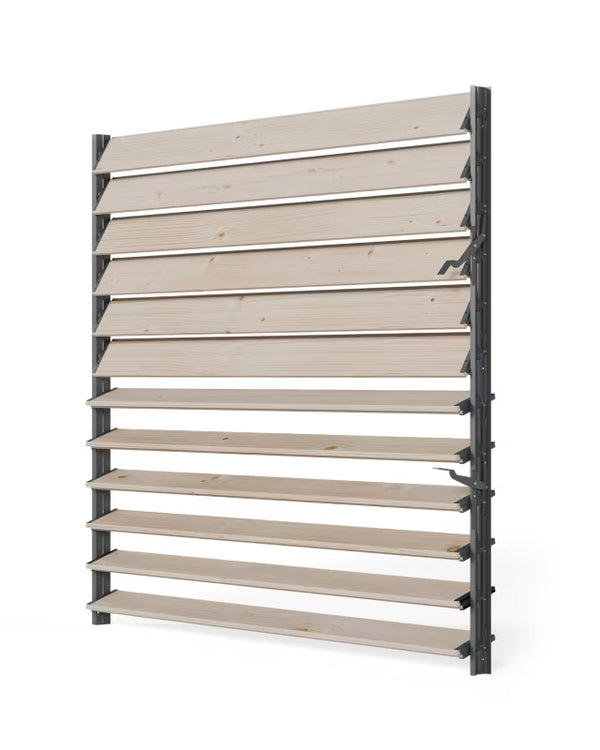 Terrassejalousi Sæt 80x109 cm Antracit Stål Gran