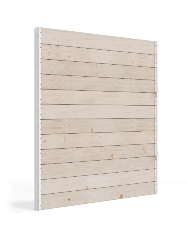 Terrassejalousi Sæt 80x109 cm Hvid Stål med 12 Granbrædder