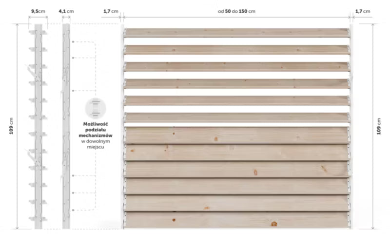 Terrassejalousi Sæt 80x109 cm Hvid Stål med 12 Granbrædder