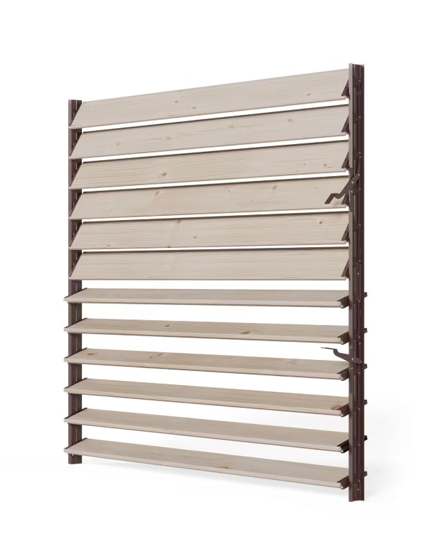 Terrasselameller Træ 110x109 cm Antracit