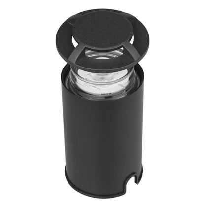 Terrasselampe 6 cm LED 80 lm Varm Hvid Sort