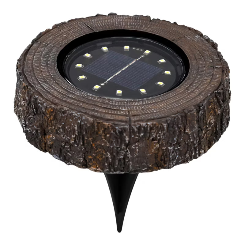 Terrasselampe Solcelle LED Ø13,3 cm Mørkt Træ IP65