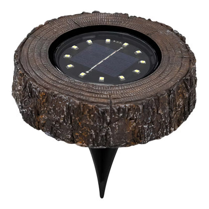 Terrasselampe Solcelle LED Ø13,3 cm Mørkt Træ IP65