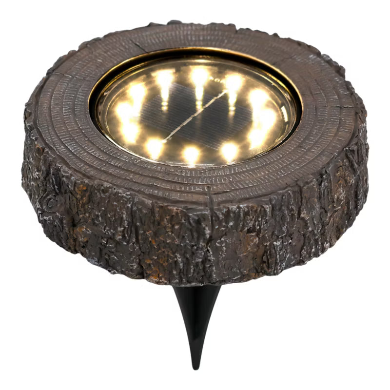 Terrasselampe Solcelle LED Ø13,3 cm Mørkt Træ IP65