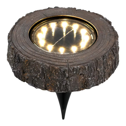 Terrasselampe Solcelle LED Ø13,3 cm Mørkt Træ IP65