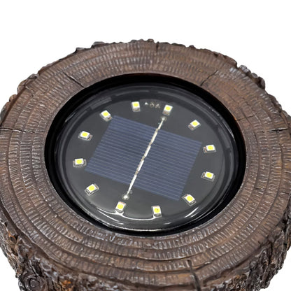 Terrasselampe Solcelle LED Ø13,3 cm Mørkt Træ IP65