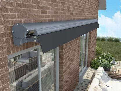 Terrassemarkise Automatisk 450x300 cm Grå