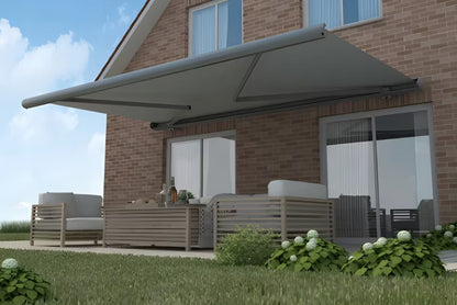 Terrassemarkise Automatisk 500x300 cm Grå