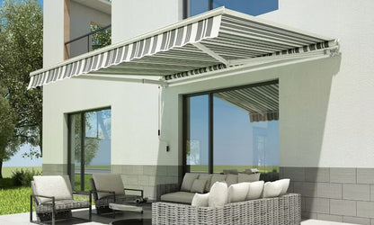 Terrassemarkise Classic 295x250 cm Grå Hvid