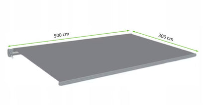 Terrassemarkise CLASSIC 500x300 cm Grå