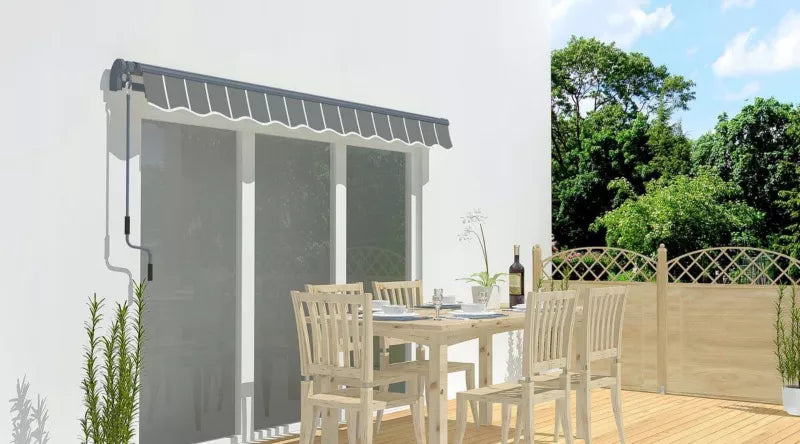 Terrassemarkise CLASSIC 500x300 cm Grå Væghængt