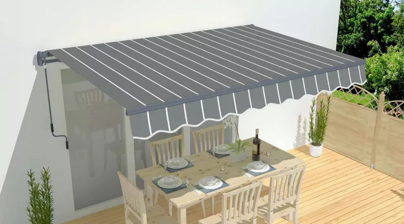 Terrassemarkise CLASSIC 500x300 cm Grå Væghængt