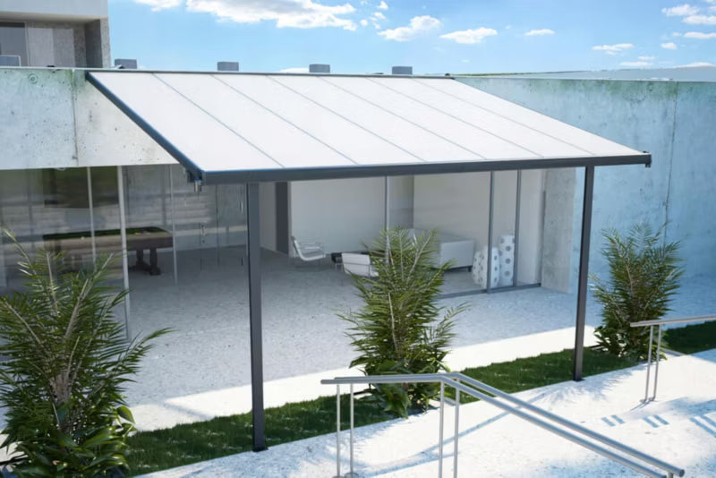 Terrasseoverdækning Atlanta 436x305 cm Grå
