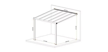 Terrasseoverdækning SMARTLINE 3x3,04 m Antracit